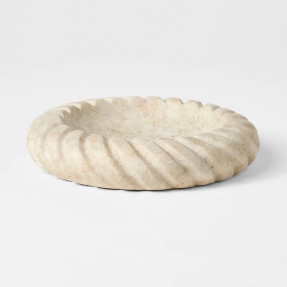 Studio McGee Cream Textured Decorative Bowl